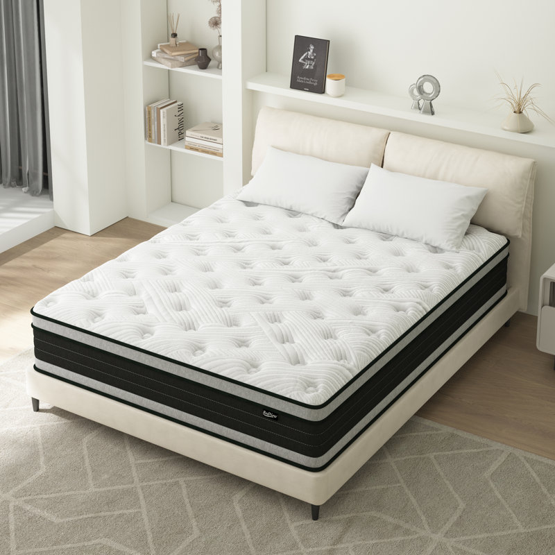 14 Inch Pillow Top Medium Firm Hybrid Made In The USA Mattress In A Box